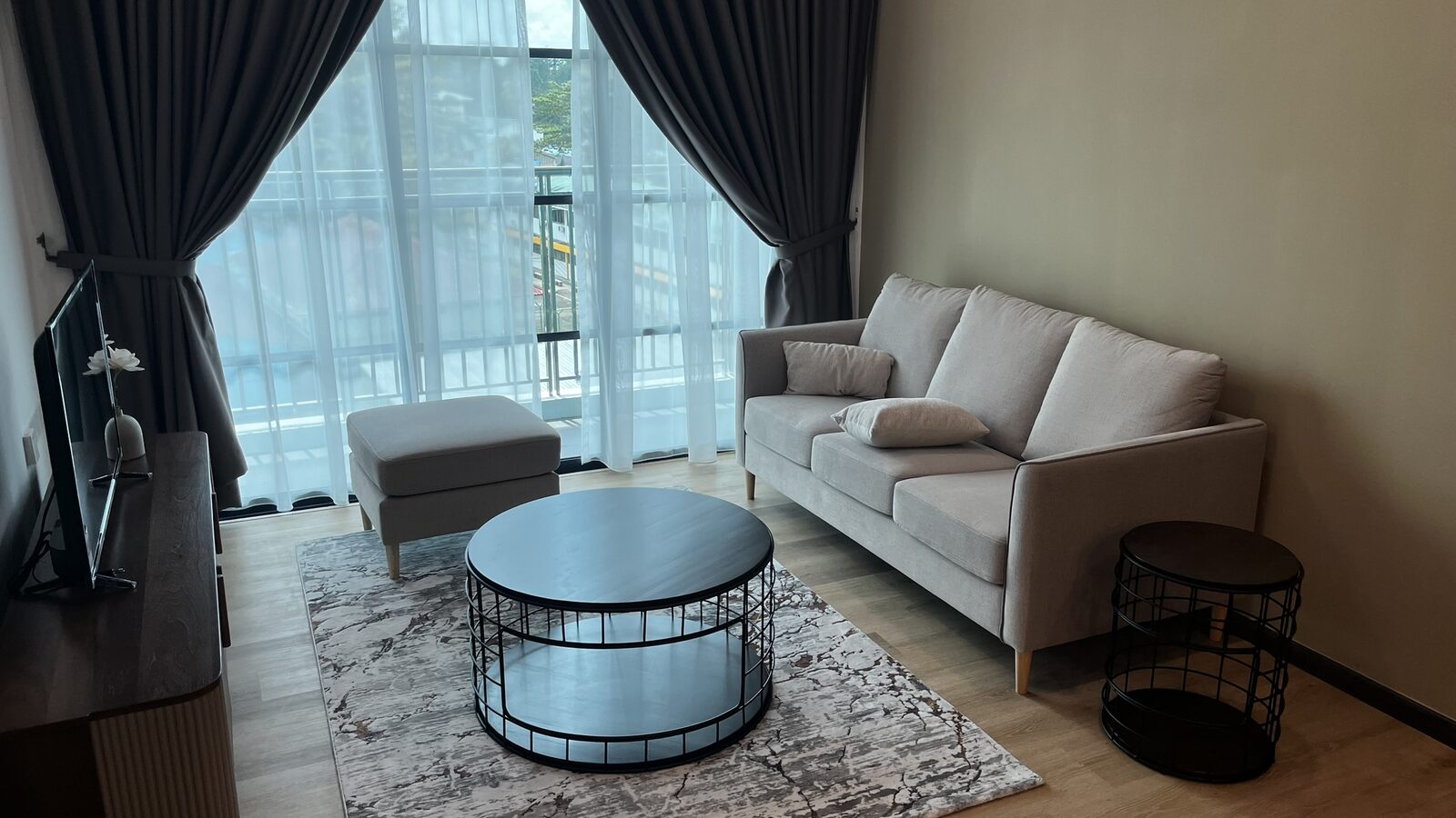 Living Room Grey Sofa